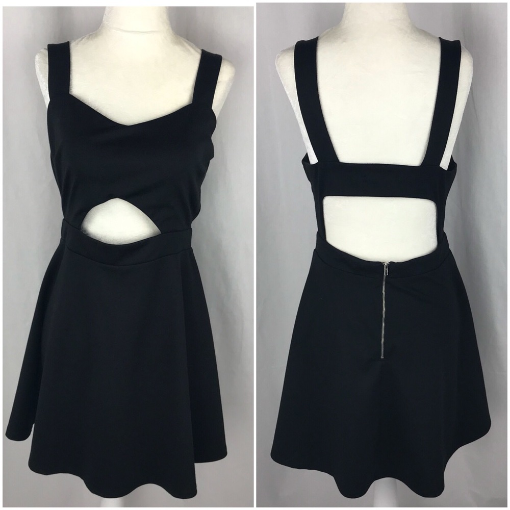 One Clothing Black Mini Dress with Cut-Outs, M - Picture 1 of 8